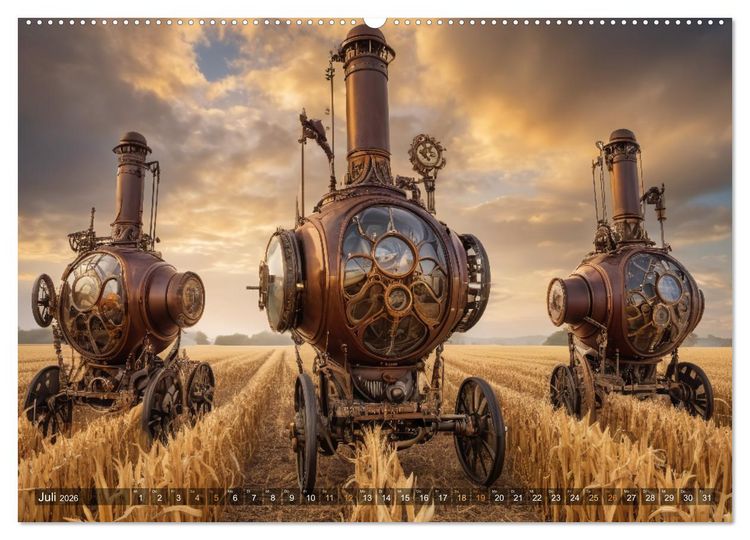 Produktbild: Steampunk Maschinen der Stra&szlig;e (Wandkalender 2026 DIN A2 quer), CALVENDO Monatskalender