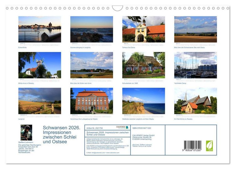 Produktbild: Schwansen 2026. Impressionen zwischen Schlei und Ostsee (Wandkalender 2026 DIN A3 quer), CALVENDO Monatskalender