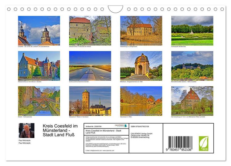 Produktbild: Kreis Coesfeld im M&uuml;nsterland - Stadt Land Flu&szlig; (Wandkalender 2026 DIN A4 quer), CALVENDO Monatskalender
