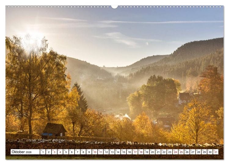 Produktbild: Freudenstadt im Schwarzwald - Wandkalender (hochwertiger Premium Wandkalender 2026 DIN A2 quer), Kunstdruck in Hochglanz