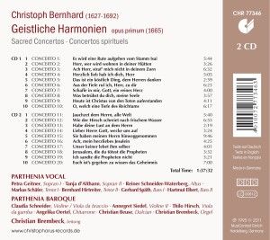 Produktbild: Christoph Bernhard: Geistliche harmonien