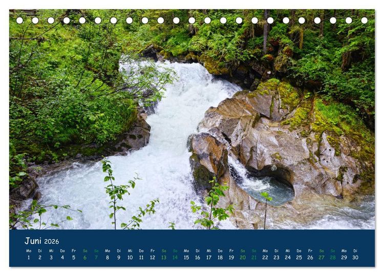 Produktbild: Bergwelt Hohe Tauern - Wandergenuss in alpiner Landschaft (Tischkalender 2026 DIN A5 quer), CALVENDO Monatskalender