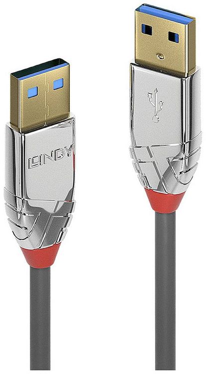 Produktbild: LINDY USB-Kabel USB 3.2 Gen1 USB-A Stecker, USB-A Stecker 0.50m Grau 36625