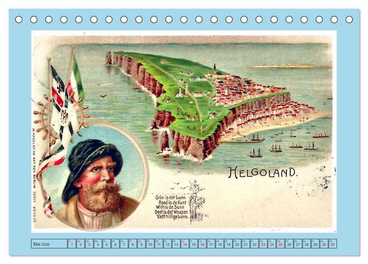 Produktbild: Gru&szlig; aus Helgoland (Tischkalender 2026 DIN A5 quer), CALVENDO Monatskalender