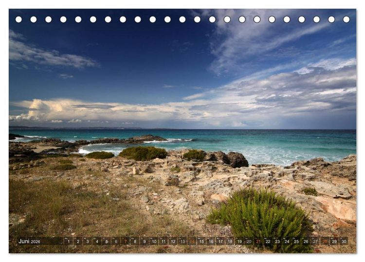 Produktbild: Formentera - Karibik im Mittelmeer (Tischkalender 2026 DIN A5 quer), CALVENDO Monatskalender