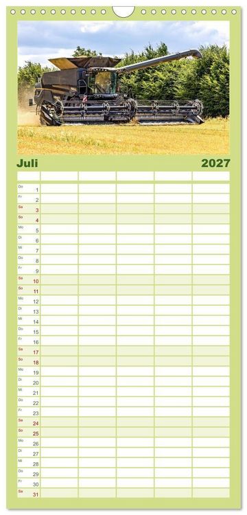 Produktbild: Familienplaner 2027 - Giganten der Ernte mit 5 Spalten (Wandkalender, 21 x 45 cm) CALVENDO