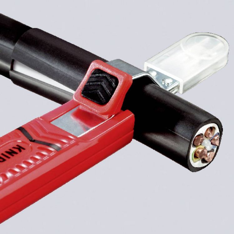 Produktbild: Knipex 16 20 28 SB Abisoliermesser Geeignet f&uuml;r Rundkabel 8 bis 28mm
