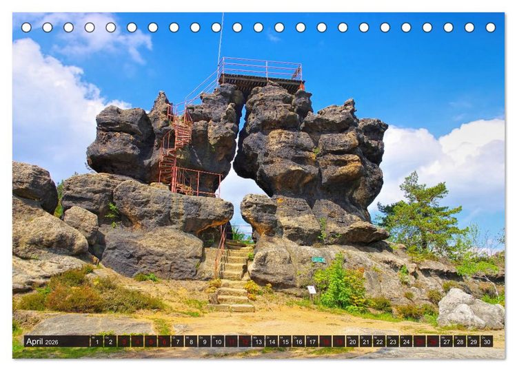 Produktbild: Zittauer Gebirge - Deutschlands kleinstes Mittelgebirge (Tischkalender 2026 DIN A5 quer), CALVENDO Monatskalender