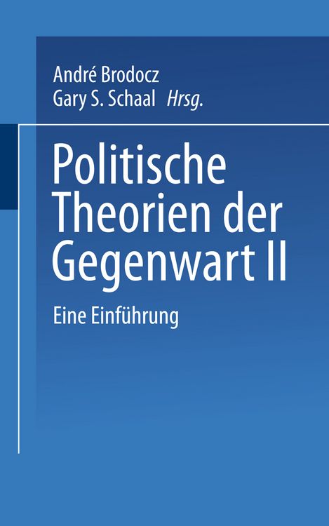 Produktbild: Politische Theorien der Gegenwart II