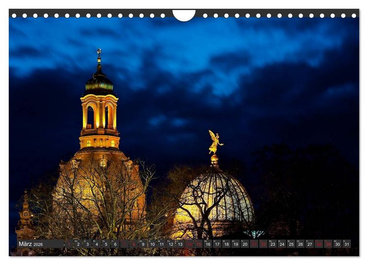 Produktbild: Dresden - Die Frauenkirche (Wandkalender 2026 DIN A4 quer), CALVENDO Monatskalender