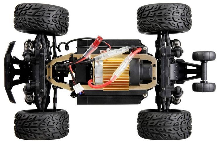 Produktbild: Amewi Blau, Orange Brushed 1:20 RC Einsteiger Modellauto Elektro Monstertruck Allradantrieb (4WD) RtR mit Lichteffekt
