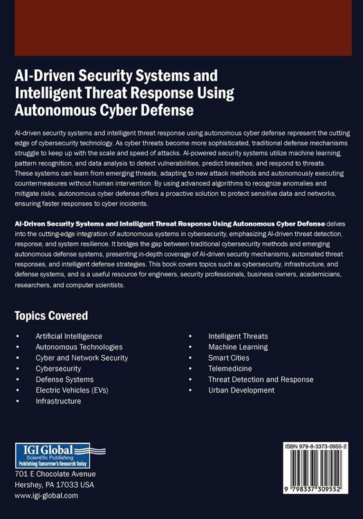 Produktbild: AI-Driven Security Systems and Intelligent Threat Response Using Autonomous Cyber Defense