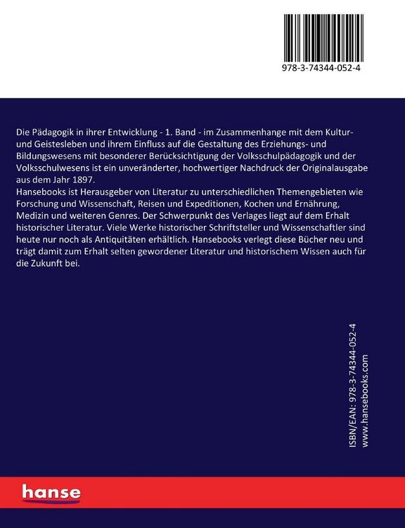 Produktbild: Die P&auml;dagogik in ihrer Entwicklung