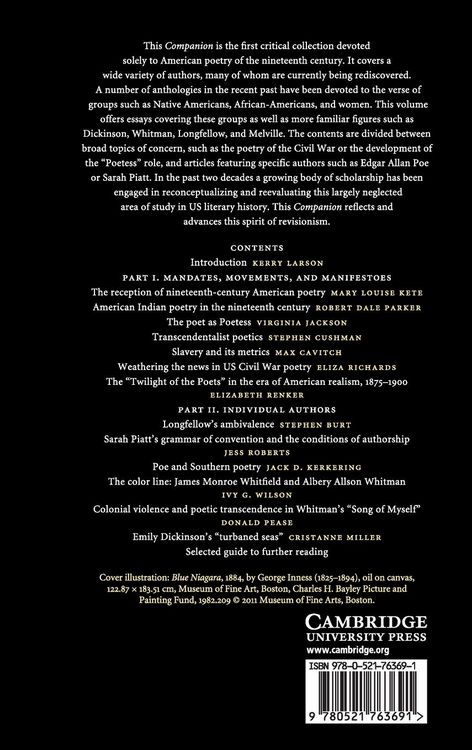 Produktbild: The Cambridge Companion to Nineteenth-Century American Poetry