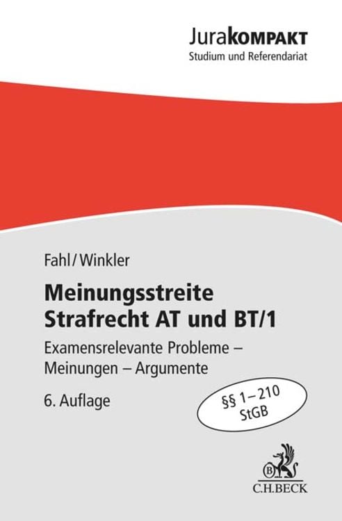 Bild vom Artikel Meinungsstreite Strafrecht AT und BT/1 vom Autor Christian Fahl