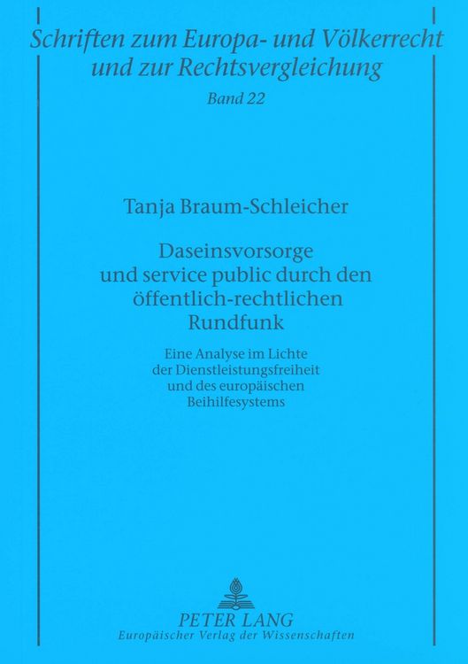 Produktbild: Daseinsvorsorge und service public durch den &ouml;ffentlich-rechtlichen Rundfunk