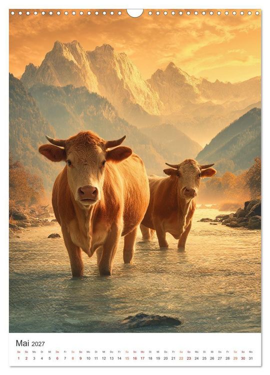Produktbild: Die Liebe zur Kuh (Wandkalender 2027 DIN A3 hoch), CALVENDO Monatskalender