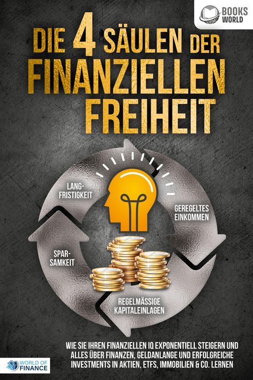 Produktbild: Die 4 S&auml;ulen der finanziellen Freiheit: Wie Sie Ihren finanziellen IQ exponentiell steigern und alles &uuml;ber Finanzen, Geldanlange und erfolgreiche Inve