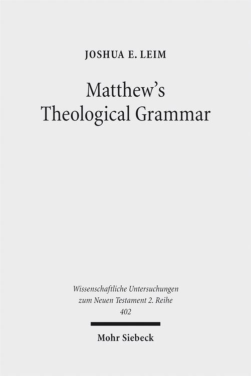 Produktbild: Matthew's Theological Grammar