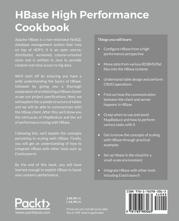 Produktbild: HBase High Performance Cookbook