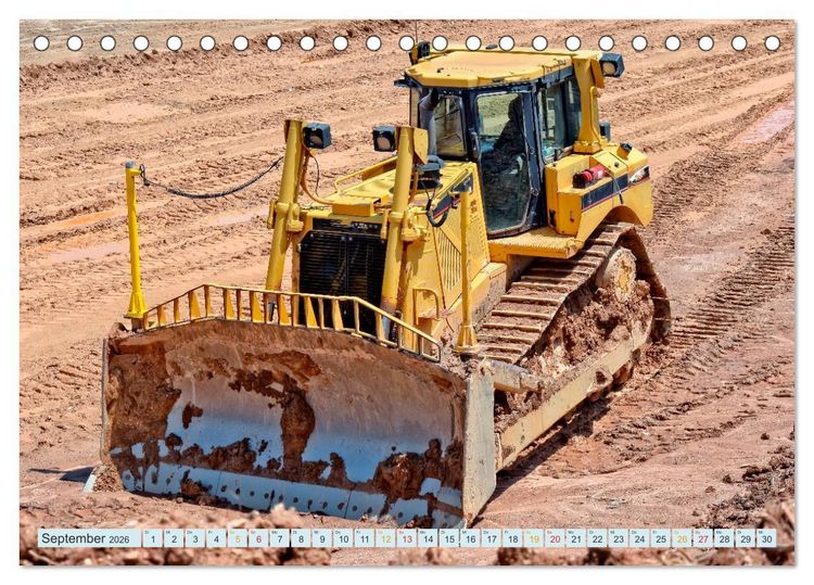 Produktbild: Bulldozer - b&auml;renstarke Arbeitstiere (Tischkalender 2026 DIN A5 quer), CALVENDO Monatskalender