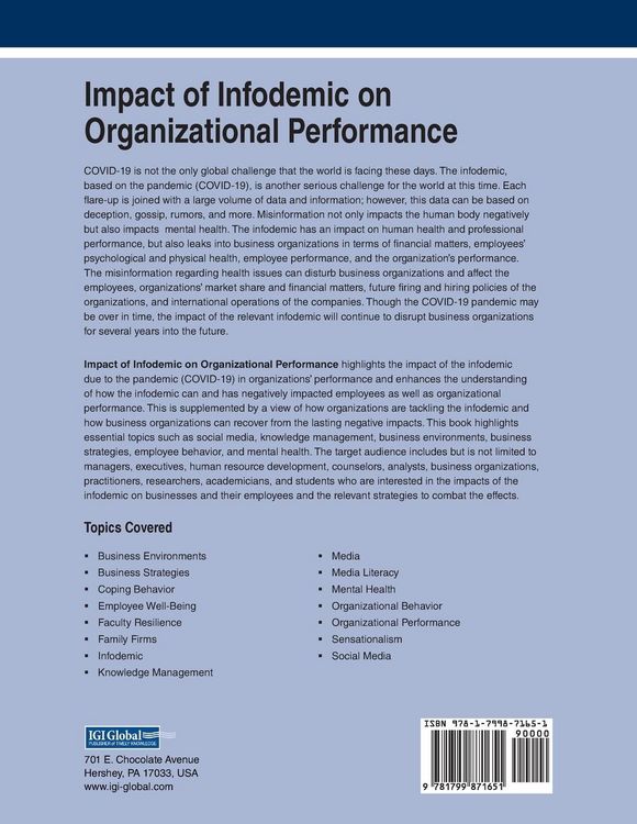 Produktbild: Impact of Infodemic on Organizational Performance