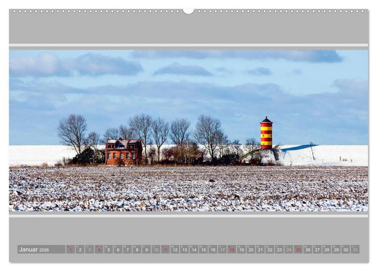 Produktbild: Der Pilsumer Leuchtturm (Wandkalender 2026 DIN A2 quer), CALVENDO Monatskalender