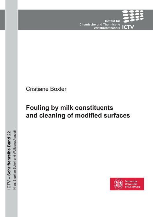Produktbild: Fouling by milk constituents and cleaning of modified surfaces