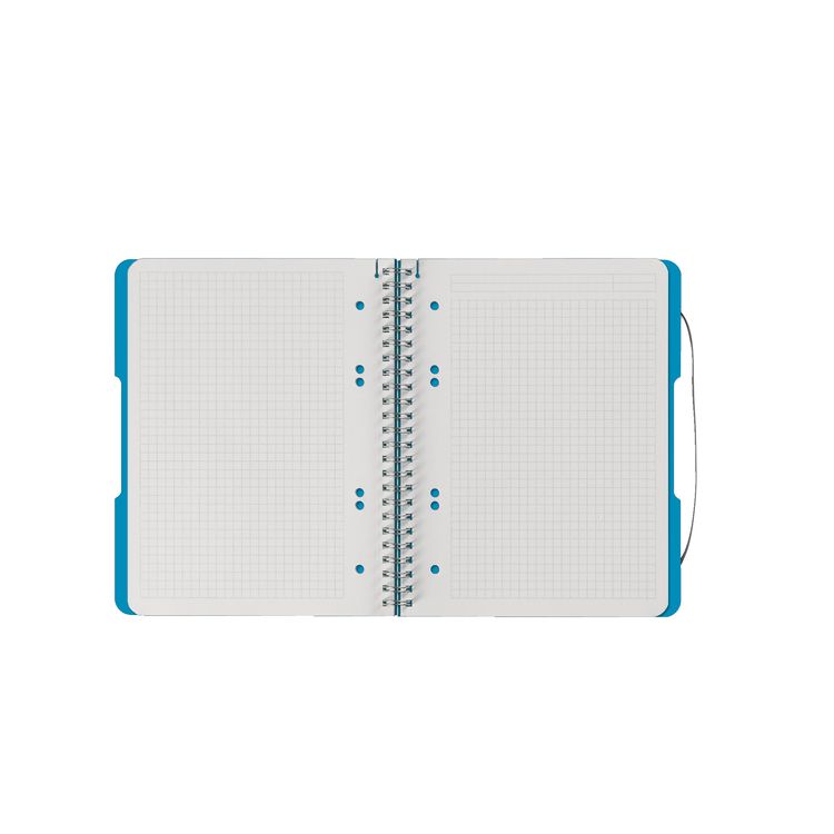 Produktbild: Herlitz Spiralblock A5 to go 80 Blatt kariert transparent blau