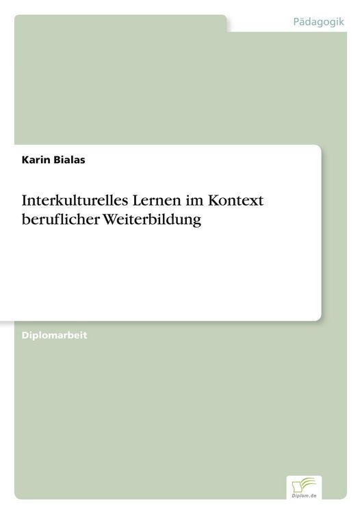 Produktbild: Interkulturelles Lernen im Kontext beruflicher Weiterbildung