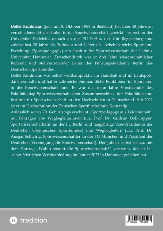 Produktbild: Detlef Kuhlmann - Sportpädagoge aus Leidenschaft