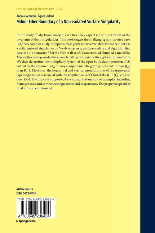 Produktbild: Milnor Fiber Boundary of a Non-isolated Surface Singularity