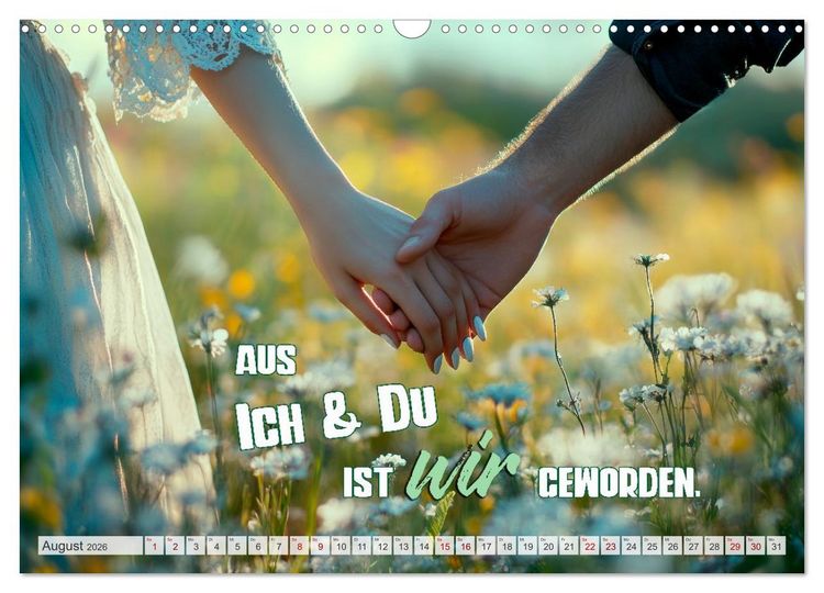Produktbild: HERZENSSACHE Liebe und Dankbarkeit schenken (Wandkalender 2026 DIN A3 quer), CALVENDO Monatskalender