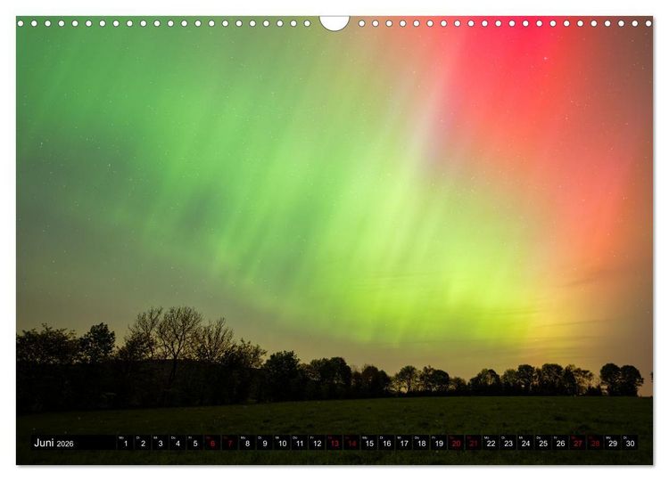 Produktbild: AURORA BOREALIS tanzt (Wandkalender 2026 DIN A3 quer), CALVENDO Monatskalender