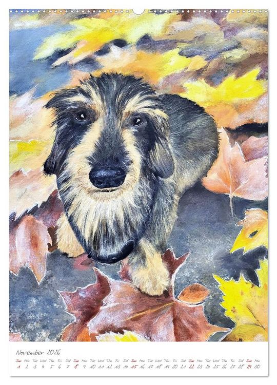 Produktbild: Painting meets animal spirit - Painted animal portraits (High Quality Premium Wall Calendar 2026 DIN A2 portrait),CALVENDO 12 Month Wall Calendar