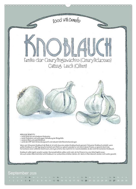 Produktbild: Food with Benefits (Wandkalender 2026 DIN A2 hoch), CALVENDO Monatskalender