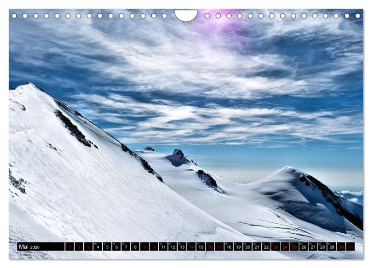 Produktbild: Monte Rosa Classic - Die klassische Tour um das Monte Rosa Massiv (Wandkalender 2026 DIN A4 quer), CALVENDO Monatskalender