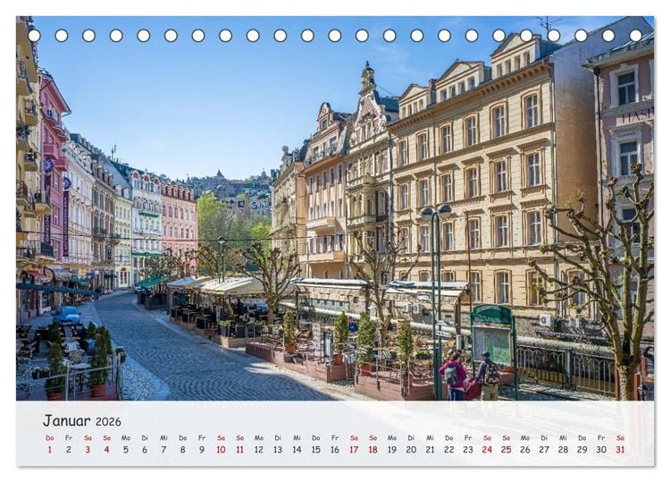 Produktbild: Karlsbad / Karlovy Vary - Kleinod im Westb&ouml;hmischen B&auml;derdreieck (Tischkalender 2026 DIN A5 quer), CALVENDO Monatskalender