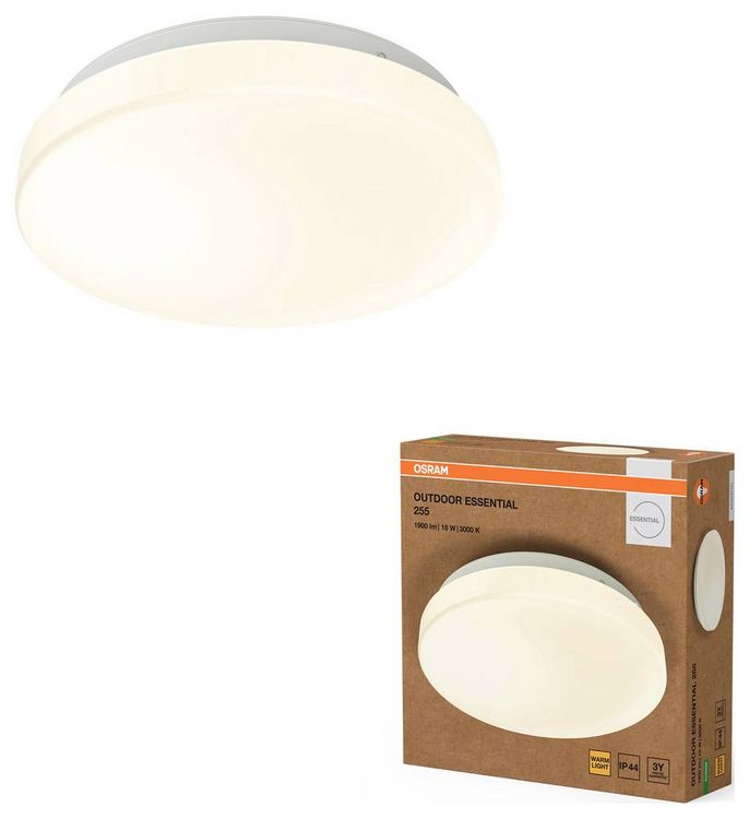 Produktbild: OSRAM HOMELIGHTING Outdoor Essential 255mm 18W 830 White 4099854445309 LED-Au&szlig;enwandleuchte 18.00 W Wei&szlig;