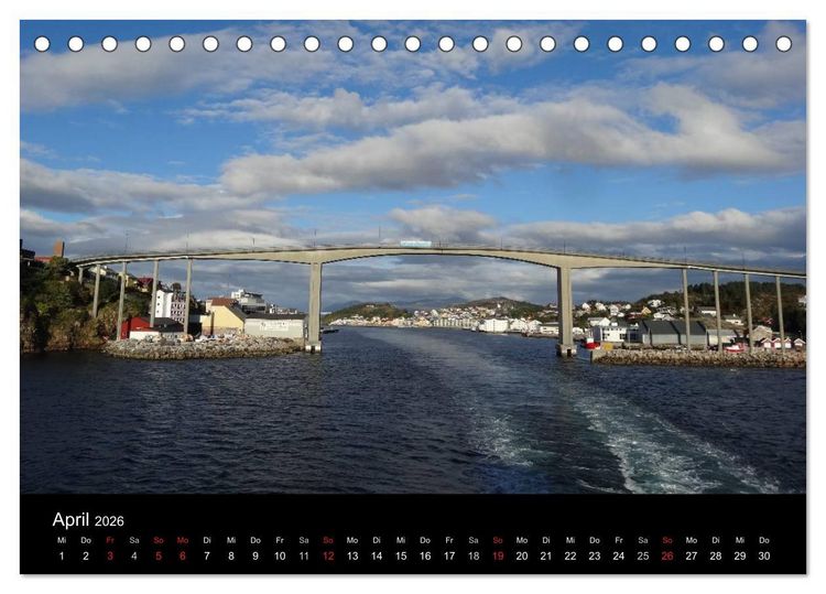 Produktbild: Impressionen von Norwegen entlang der Hurtigruten (Tischkalender 2026 DIN A5 quer), CALVENDO Monatskalender