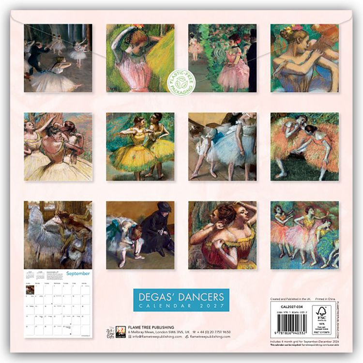 Produktbild: Degas Dancers &ndash; Degas T&auml;nzerinnen 2027 &ndash; Original Flame Tree Publishing-Kalender [Kalender]