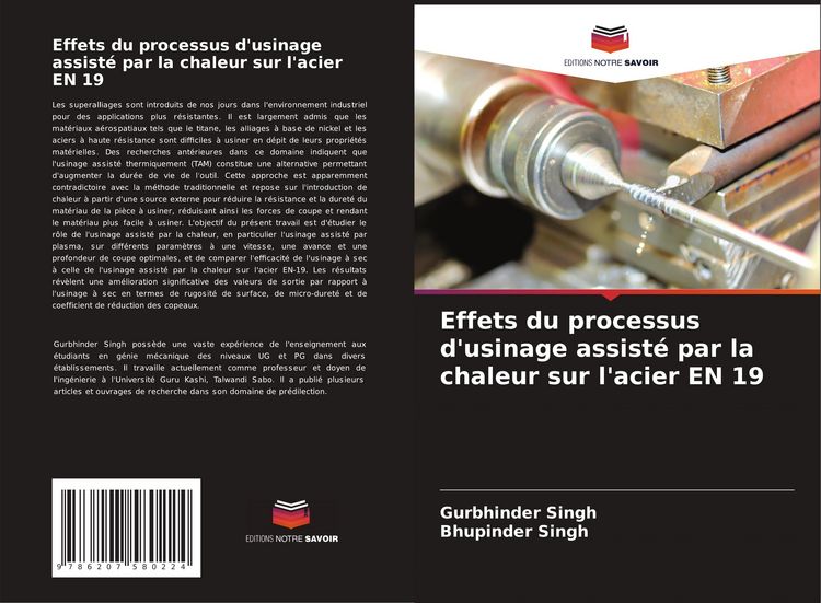 Produktbild: Effets du processus d'usinage assist&eacute; par la chaleur sur l'acier EN 19