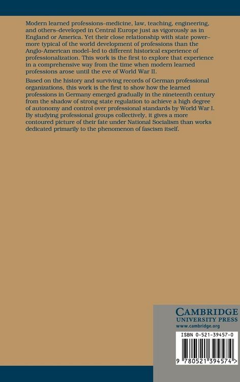 Produktbild: The German Experience of Professionalization