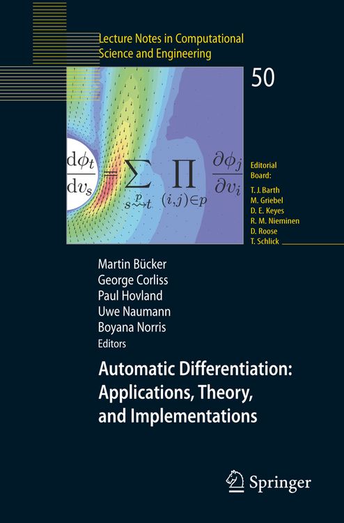 Produktbild: Automatic Differentiation: Applications, Theory, and Implementations