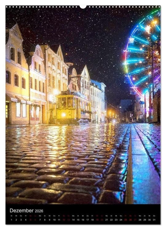 Produktbild: Cottbus und Umgebung f&uuml;r Nachtschw&auml;rmer (Wandkalender 2026 DIN A2 hoch), CALVENDO Monatskalender