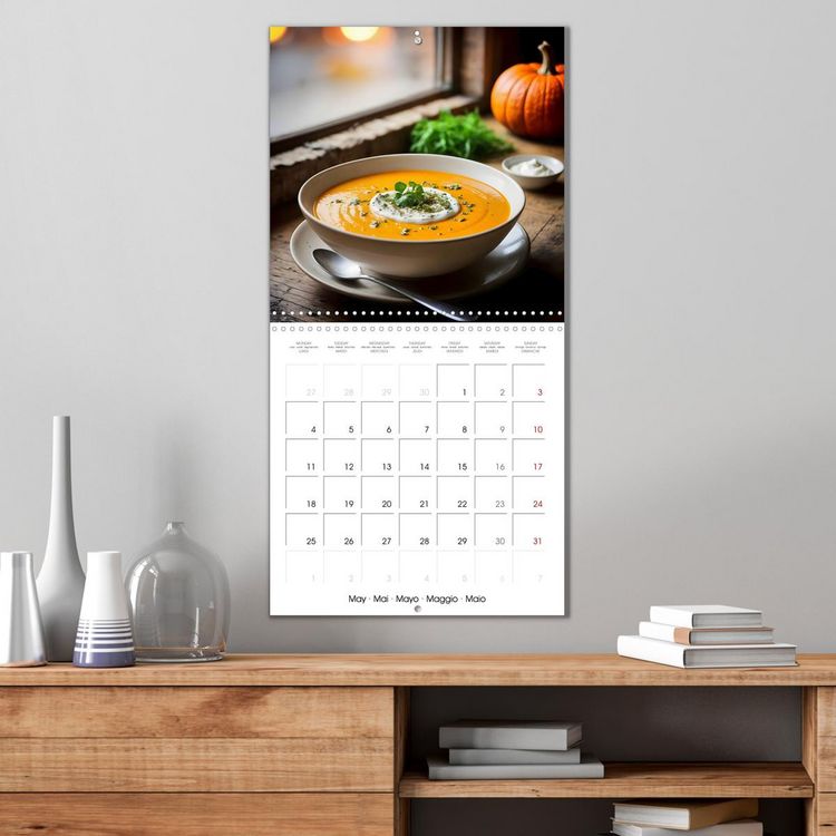 Produktbild: Culinary pumpkin creations - With pumpkin dishes through the year (Wall Calendar 2026 12 &times; 12 Inch) CALVENDO 12 Month Wall Calendar
