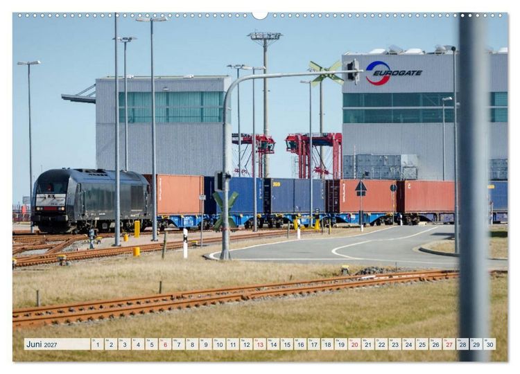 Produktbild: JadeWeserPort Impressionen vom Containerterminal in Wilhelmshaven (Wandkalender 2027 DIN A2 quer), CALVENDO Monatskalender
