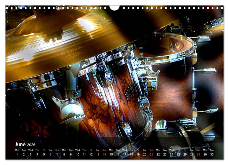 Produktbild: DRUMS ONSTAGE (Wall Calendar 2026 DIN A3 landscape), CALVENDO 12 Month Wall Calendar