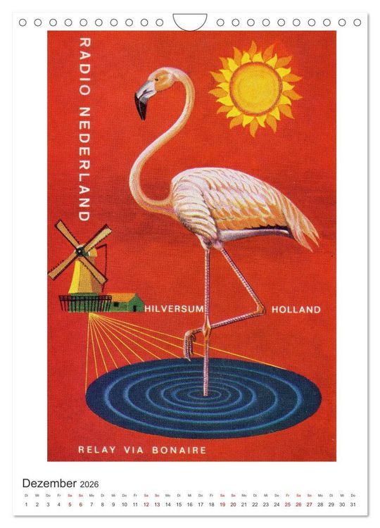 Produktbild: Radio Nostalgie - Empfangsbest&auml;tigungskarten internationaler Rundfunkstationen (Wandkalender 2026 DIN A4 hoch), CALVENDO Monatskalender