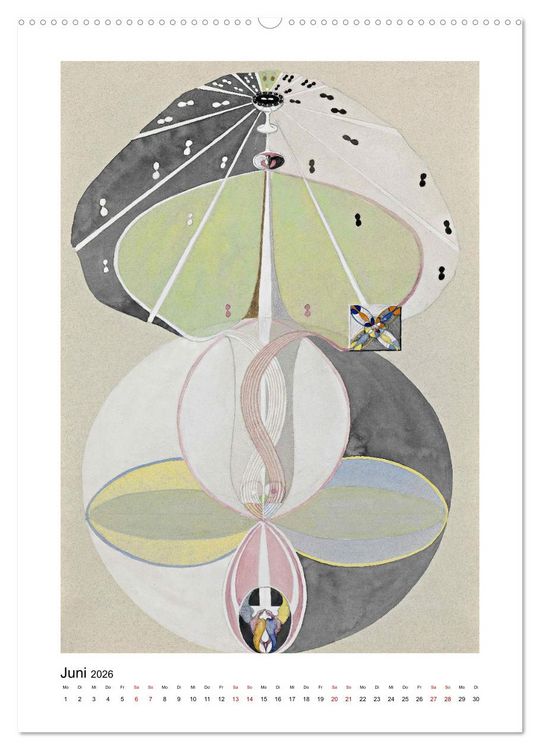 Produktbild: Hilma af Klint - Ein Jahr voller mystischer Kunst (Wandkalender 2026 DIN A2 hoch), CALVENDO Monatskalender
